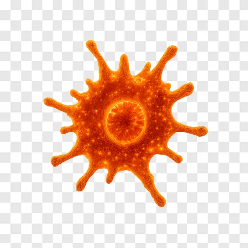 Fire Amoeba Cell Transparent PNG