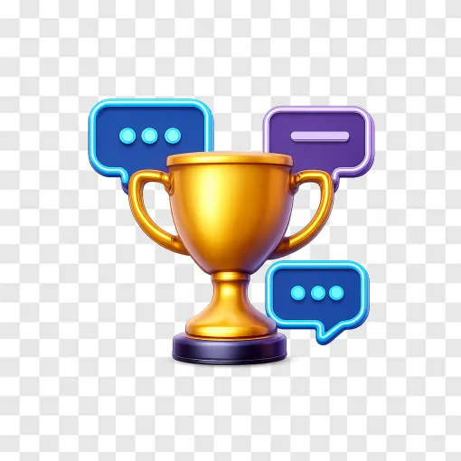 Champion Trophy PNG For Streamers