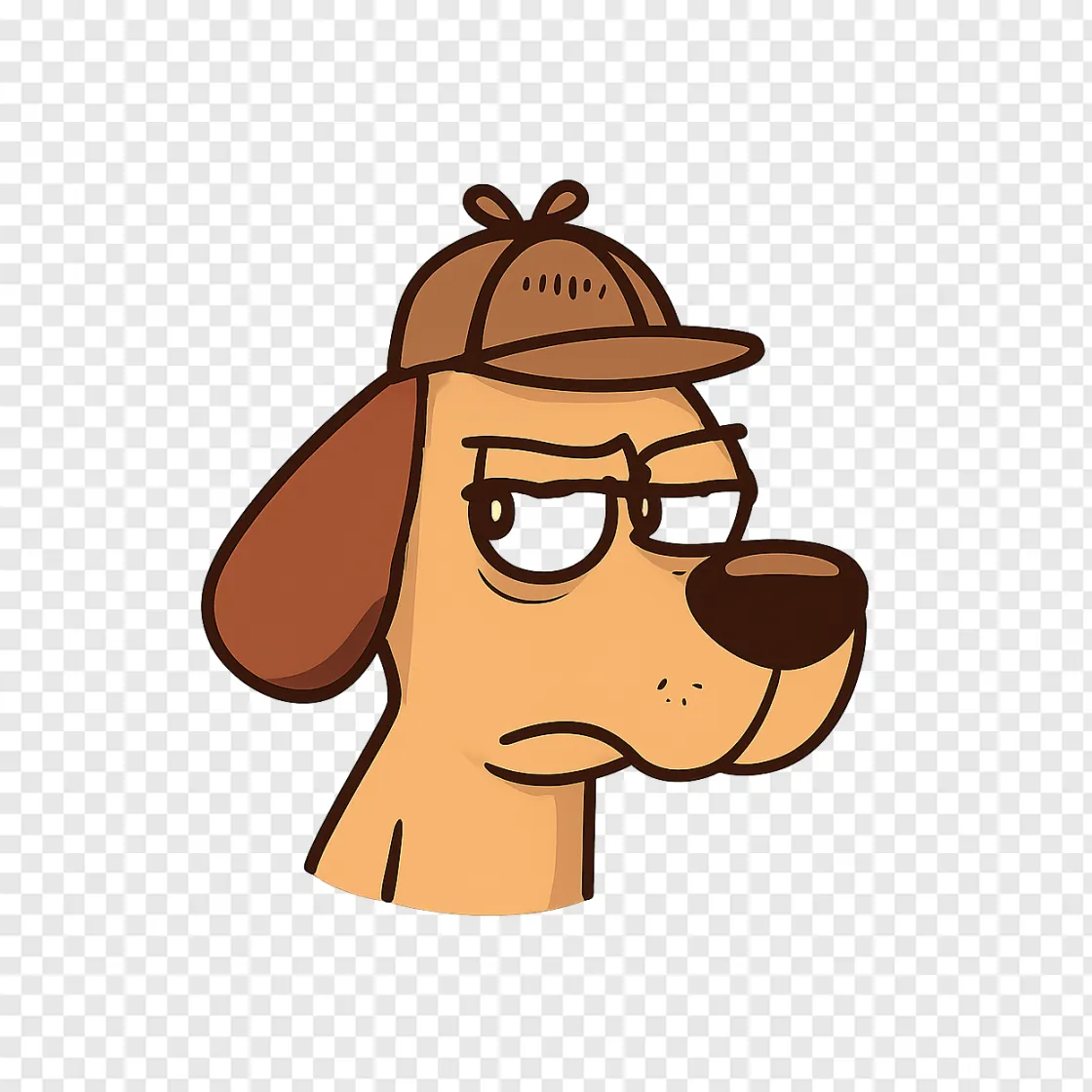 Suspicious Dog PNG Vector Graphic For Free Download