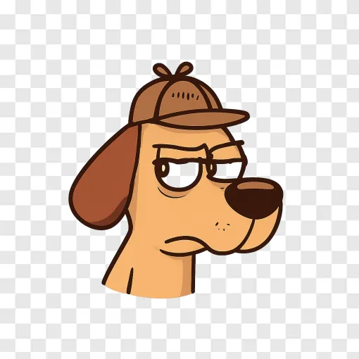 Suspicious Dog PNG Vector Graphic For Free Download