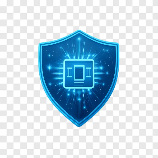 AI Defense Shield PNG Image