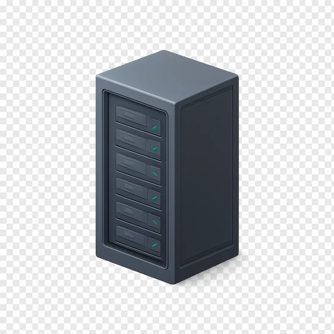 Data Center Server Rack PNG Image With Transparent Background