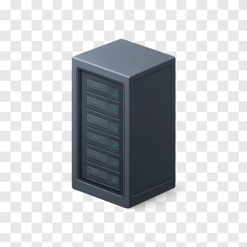 Data Center Server Rack PNG Image With Transparent Background