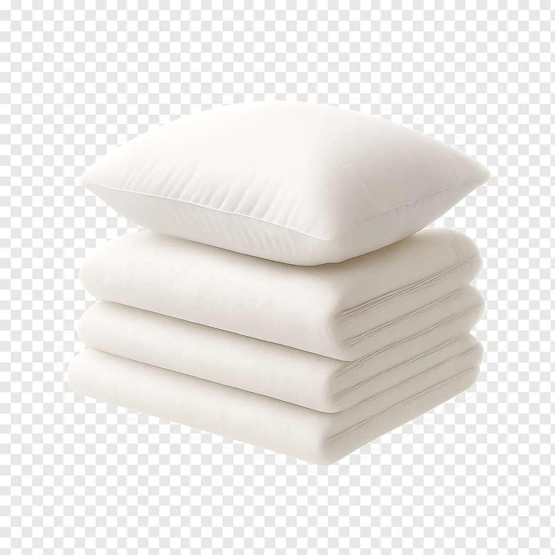 Fresh White Bedsheets PNG Transparent Background