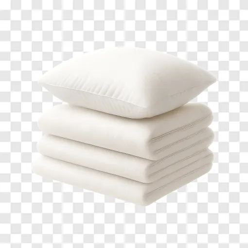 Fresh White Bedsheets PNG Transparent Background