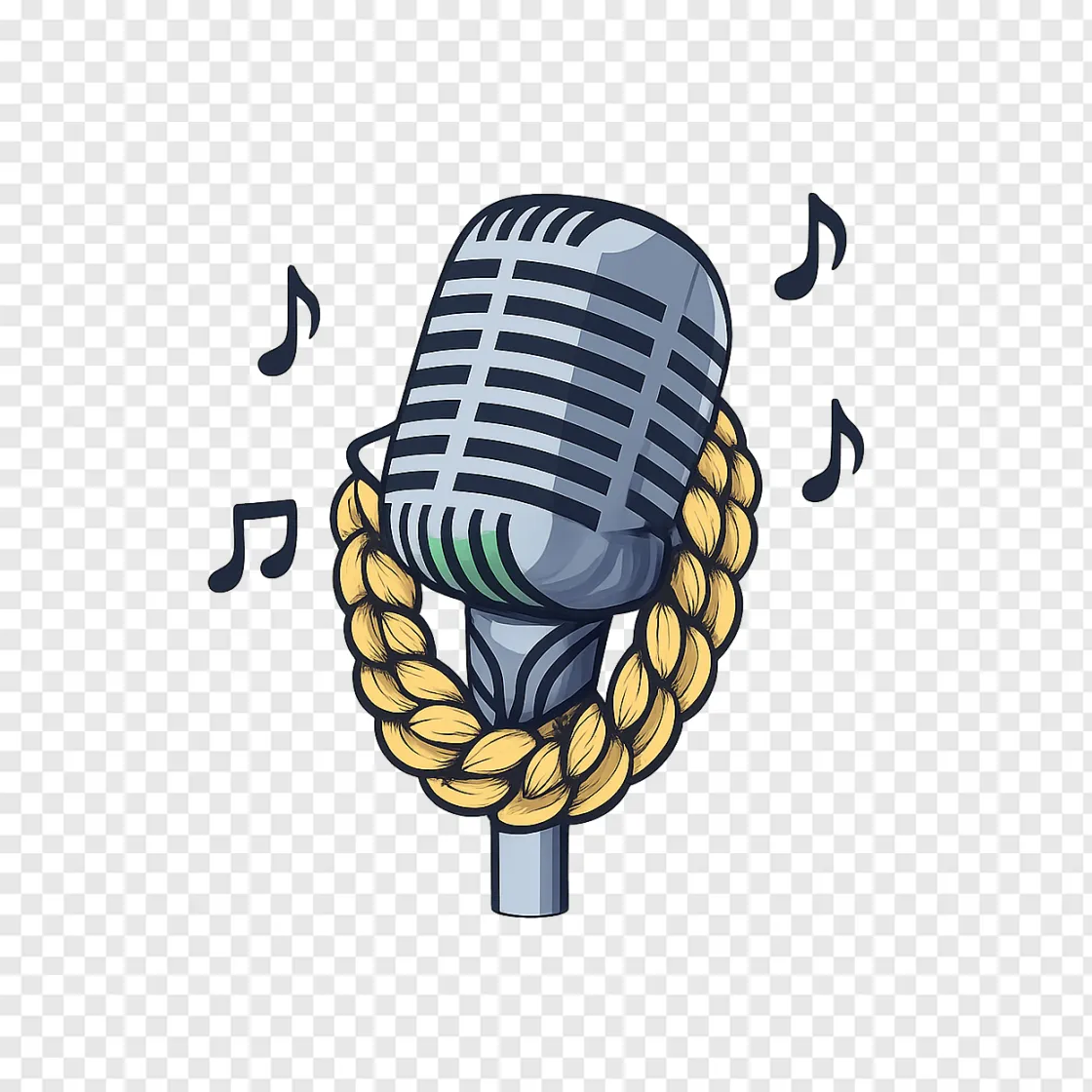 Vintage Hip Hop Microphone PNG Free Download