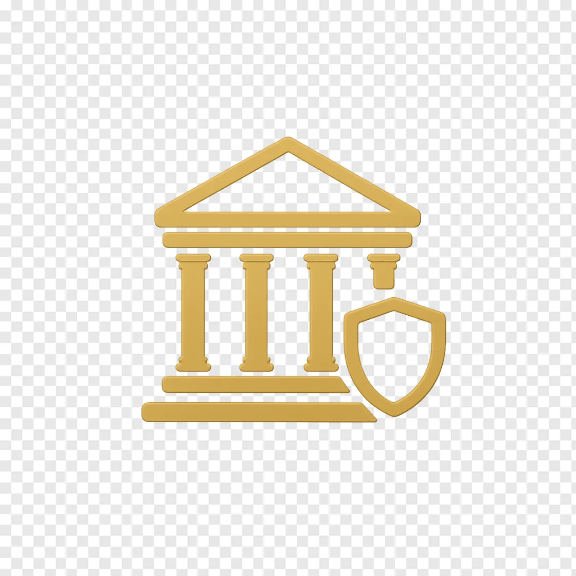 Bank Building Icon PNG For Financial Design