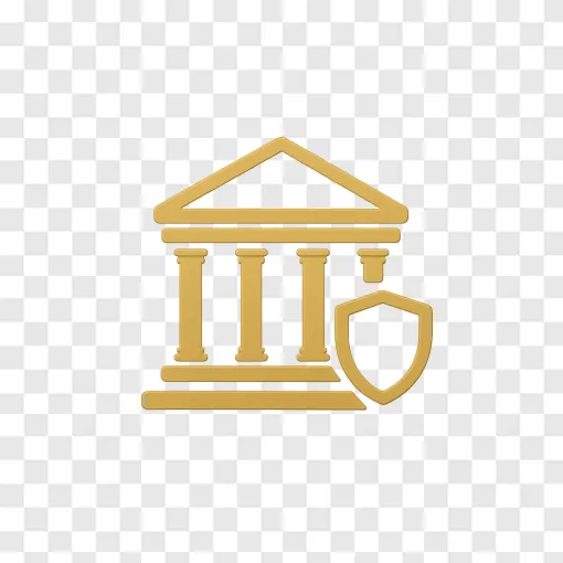 Bank Building Icon PNG For Financial Design