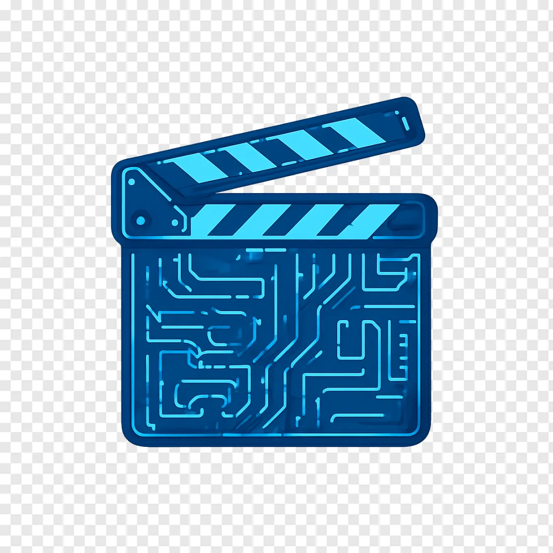 AI Cinema And Movie Clapperboard PNG Design