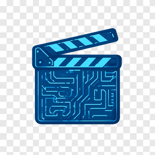 AI Cinema And Movie Clapperboard PNG Design