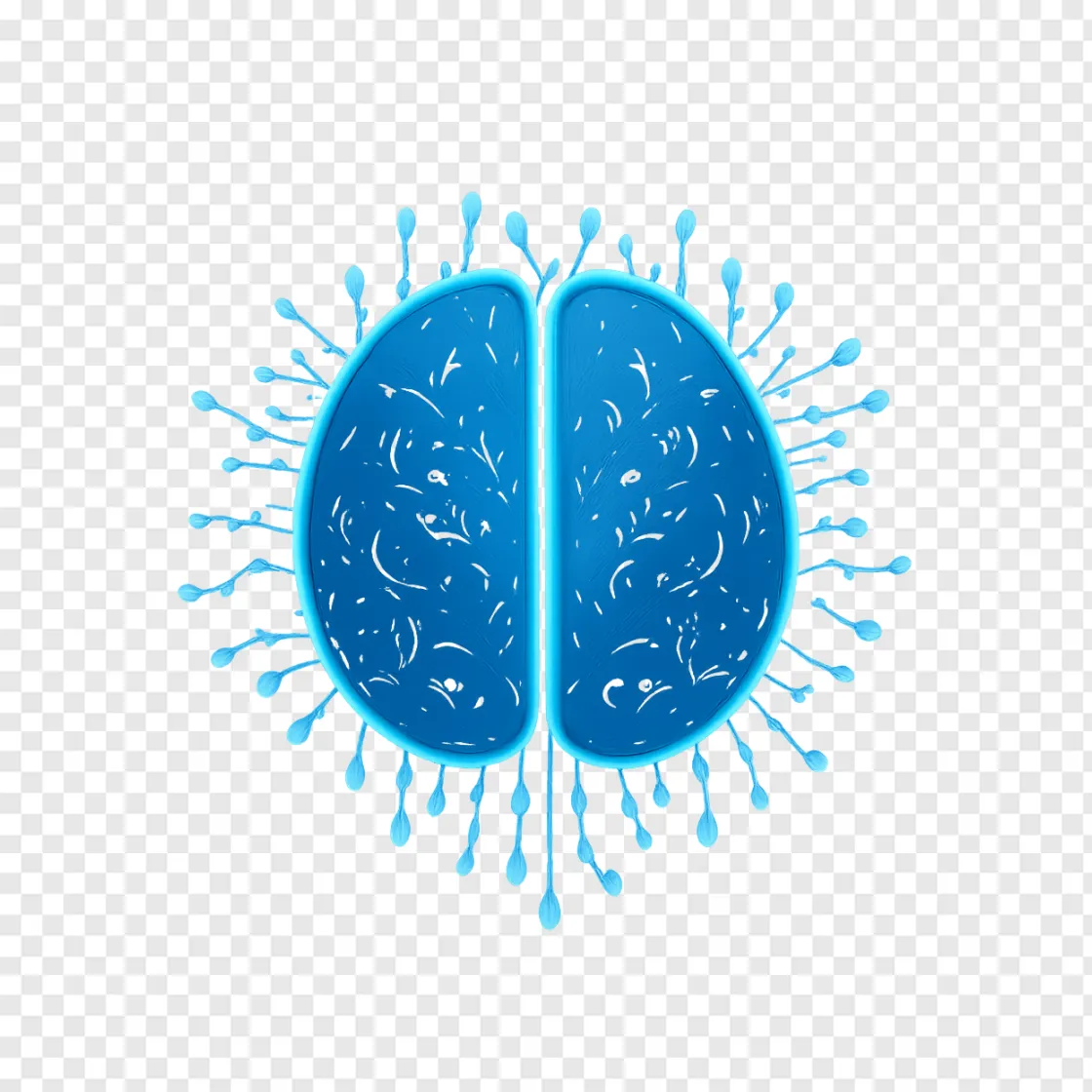 Futuristic AI Brain Concept PNG For Tech Designs