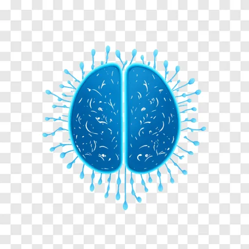 Futuristic AI Brain Concept PNG For Tech Designs