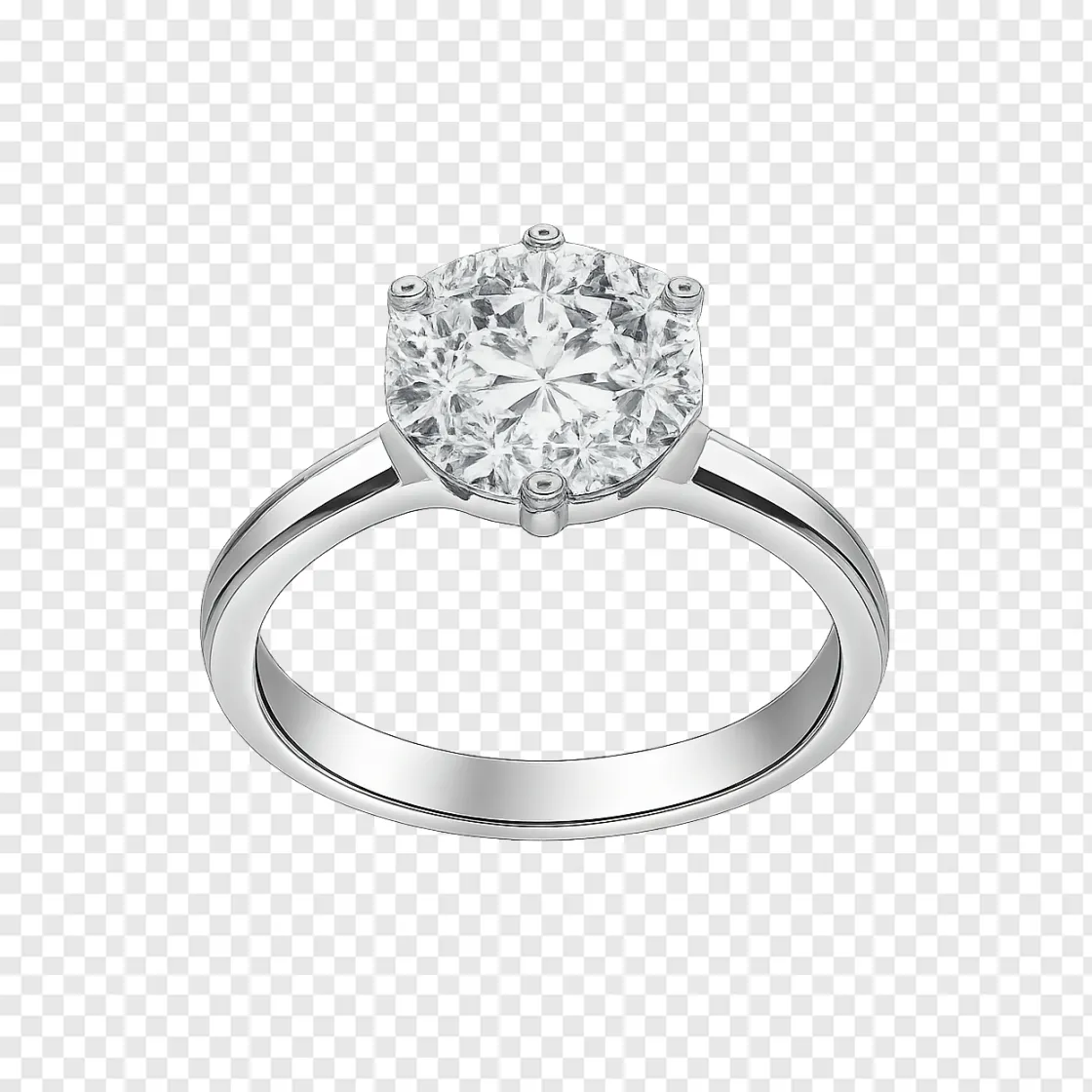 Sparkling Engagement Ring PNG For Romantic Designs