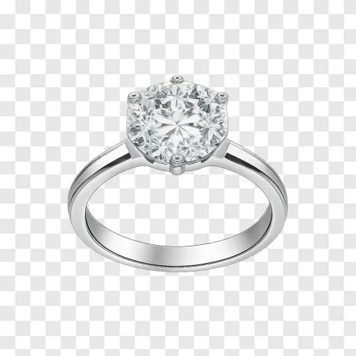 Sparkling Engagement Ring PNG For Romantic Designs