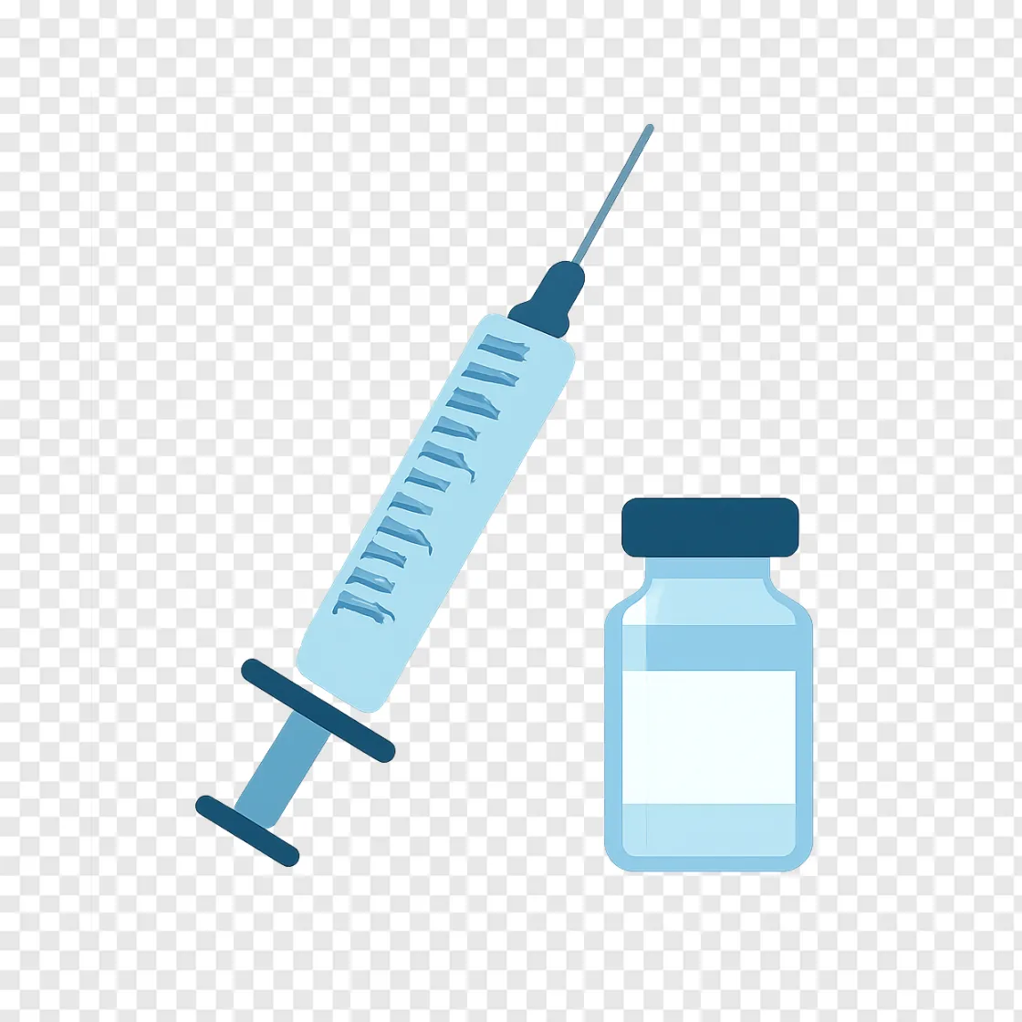 Vaccine Medical Syringe PNG Transparent Background