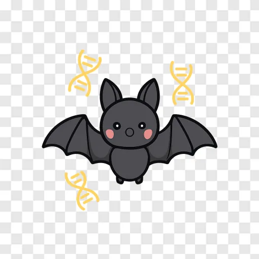 Bat DNA And Longevity Scientific Vector PNG