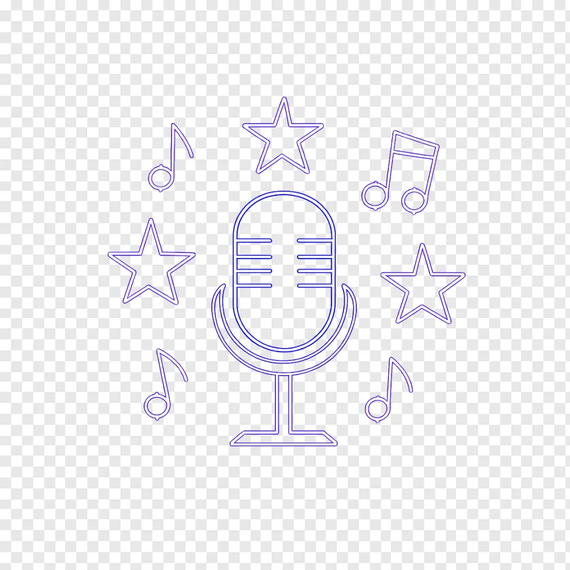 K-pop Concert Microphone PNG For Music Festival Designs