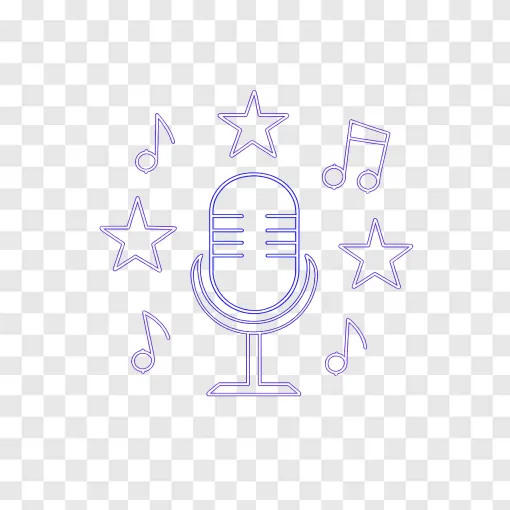 K-pop Concert Microphone PNG For Music Festival Designs