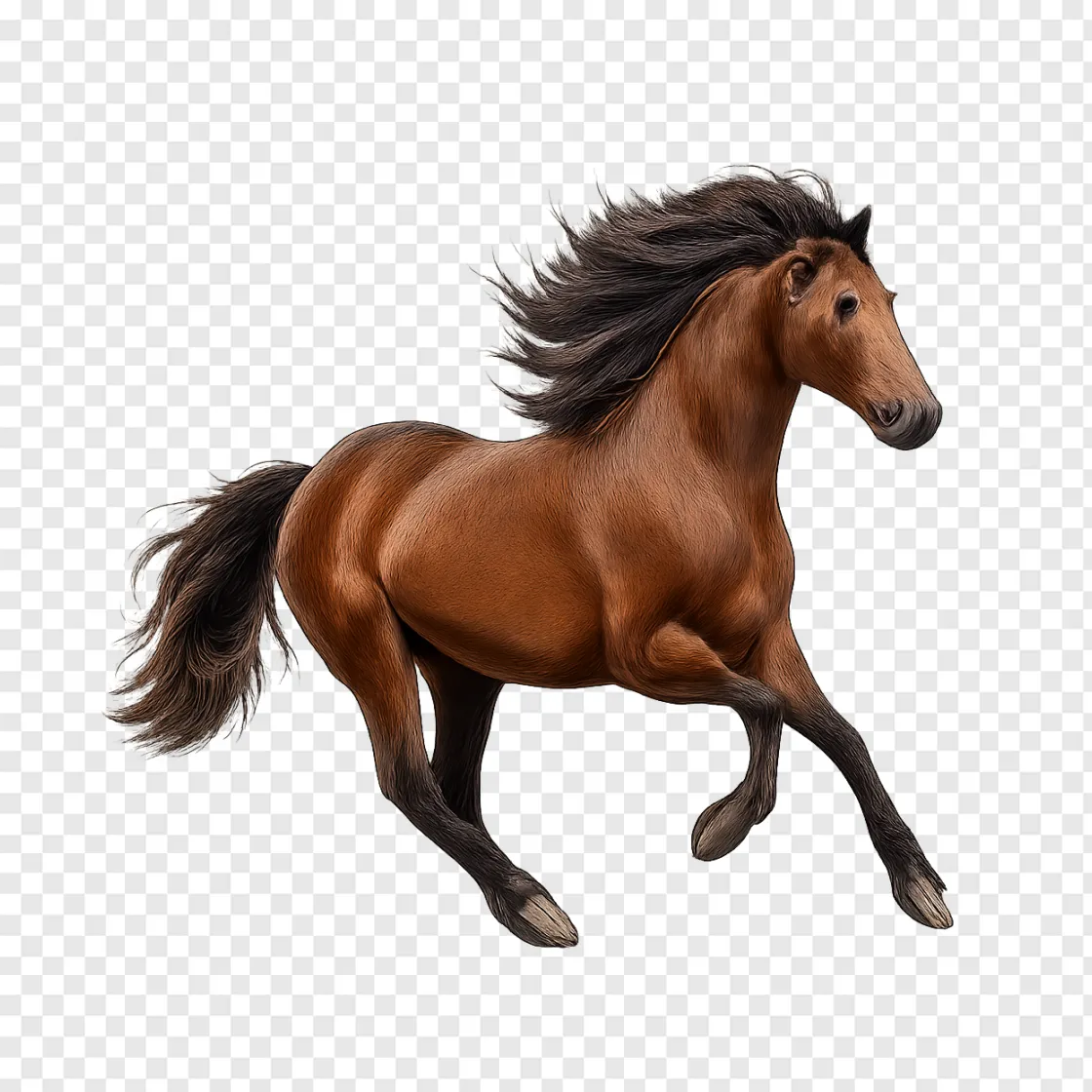 Wild Horse Running Free PNG Image