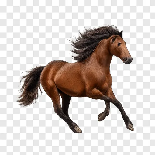 Wild Horse Running Free PNG Image
