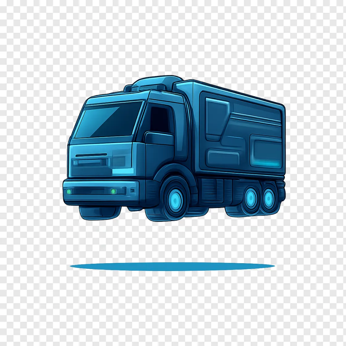 Sci-Fi Transport Truck PNG Transparent Background