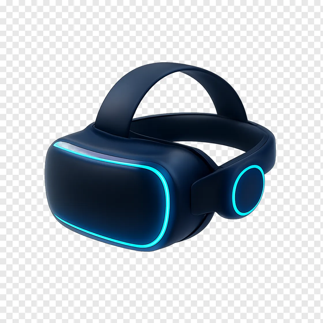 Futuristic VR Headset PNG Transparent Background