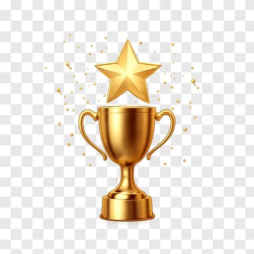 Golden Champion Trophy PNG Image For Download
