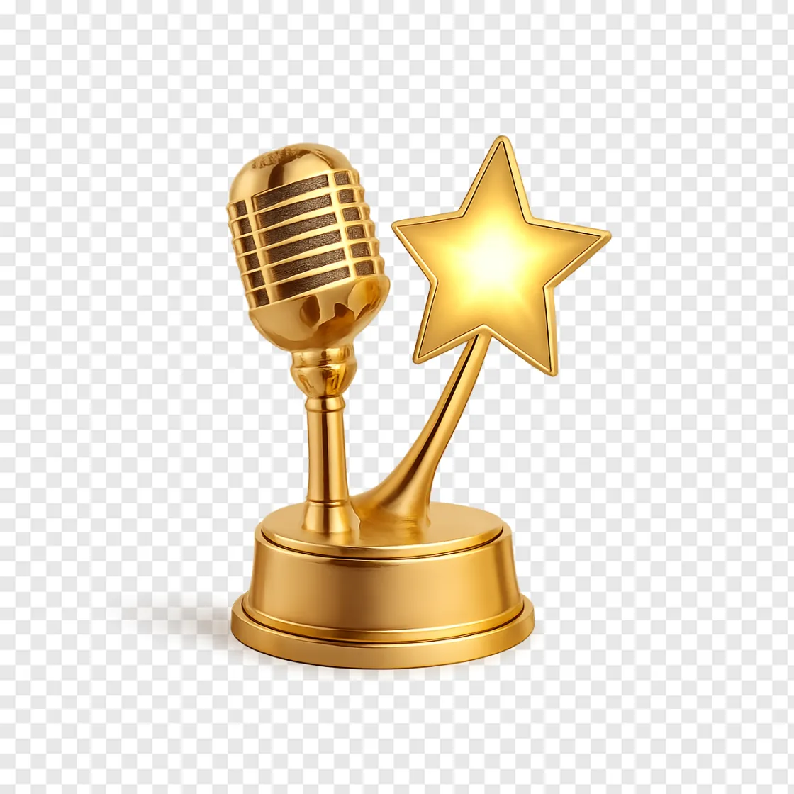 Talent Show Trophy PNG Transparent Background
