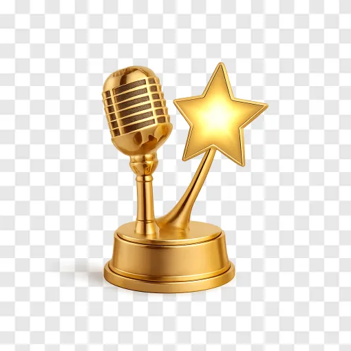 Talent Show Trophy PNG Transparent Background