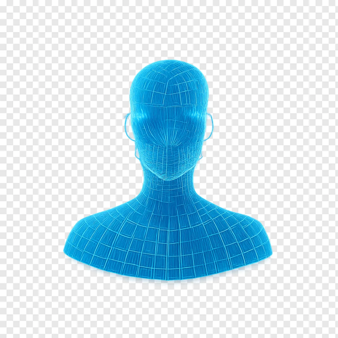 Futuristic Holographic Avatar PNG Transparent Image