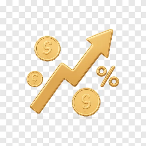 Financial Growth And Bond Yields PNG Icon For Presentations