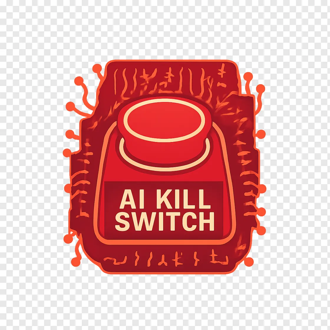 AI Kill Switch Transparent PNG Concept