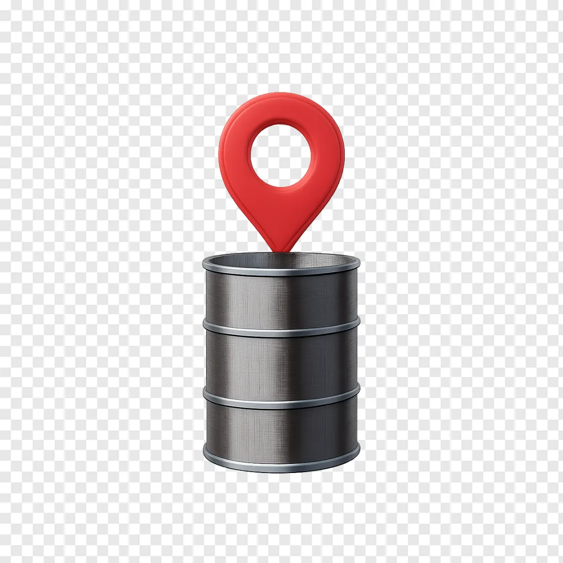 Crude Oil Price Location Concept PNG