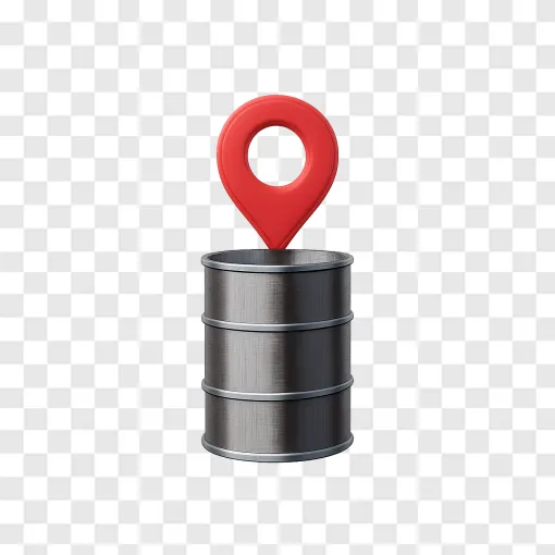 Crude Oil Price Location Concept PNG