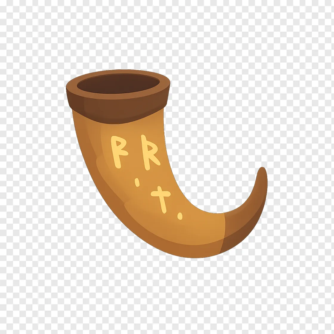 Valheim Viking Horn PNG Transparent Background