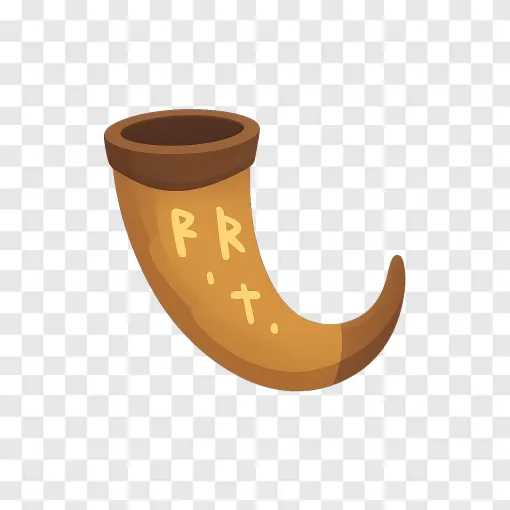 Valheim Viking Horn PNG Transparent Background