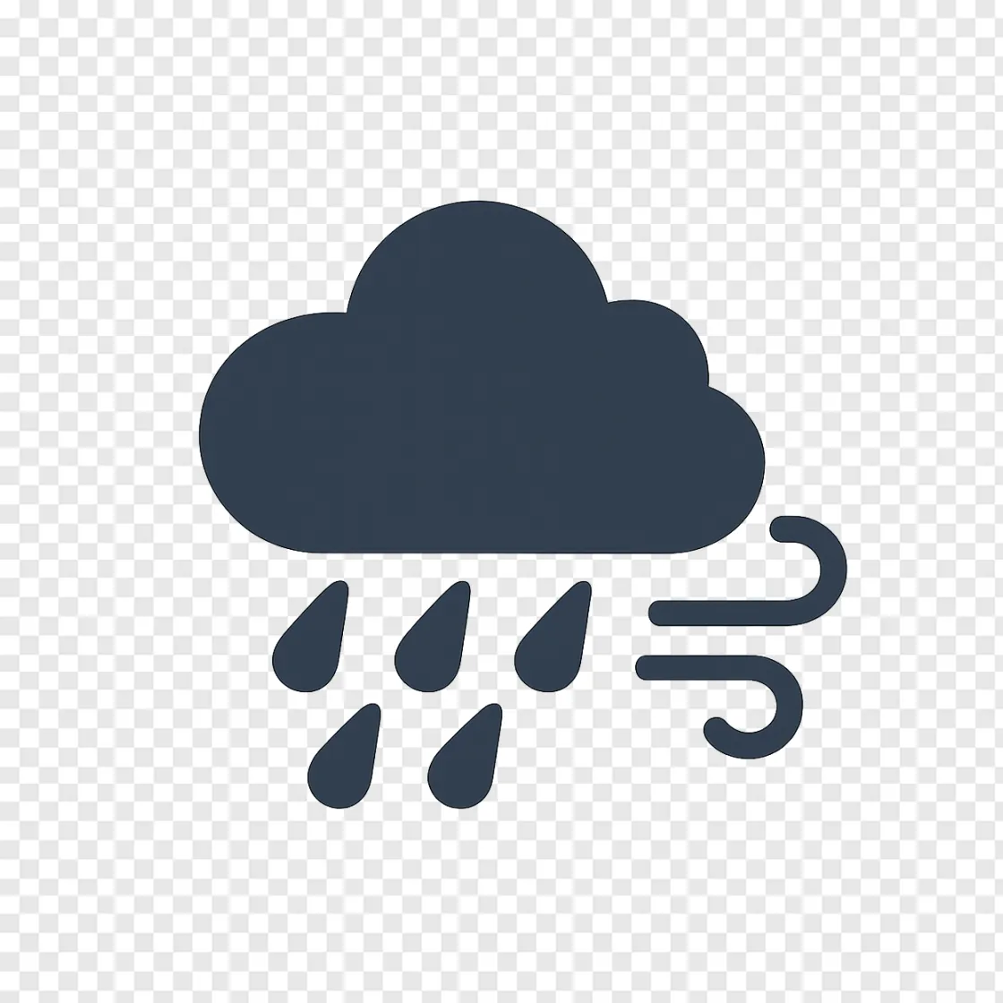 Severe Storm Rain And Wind Weather PNG