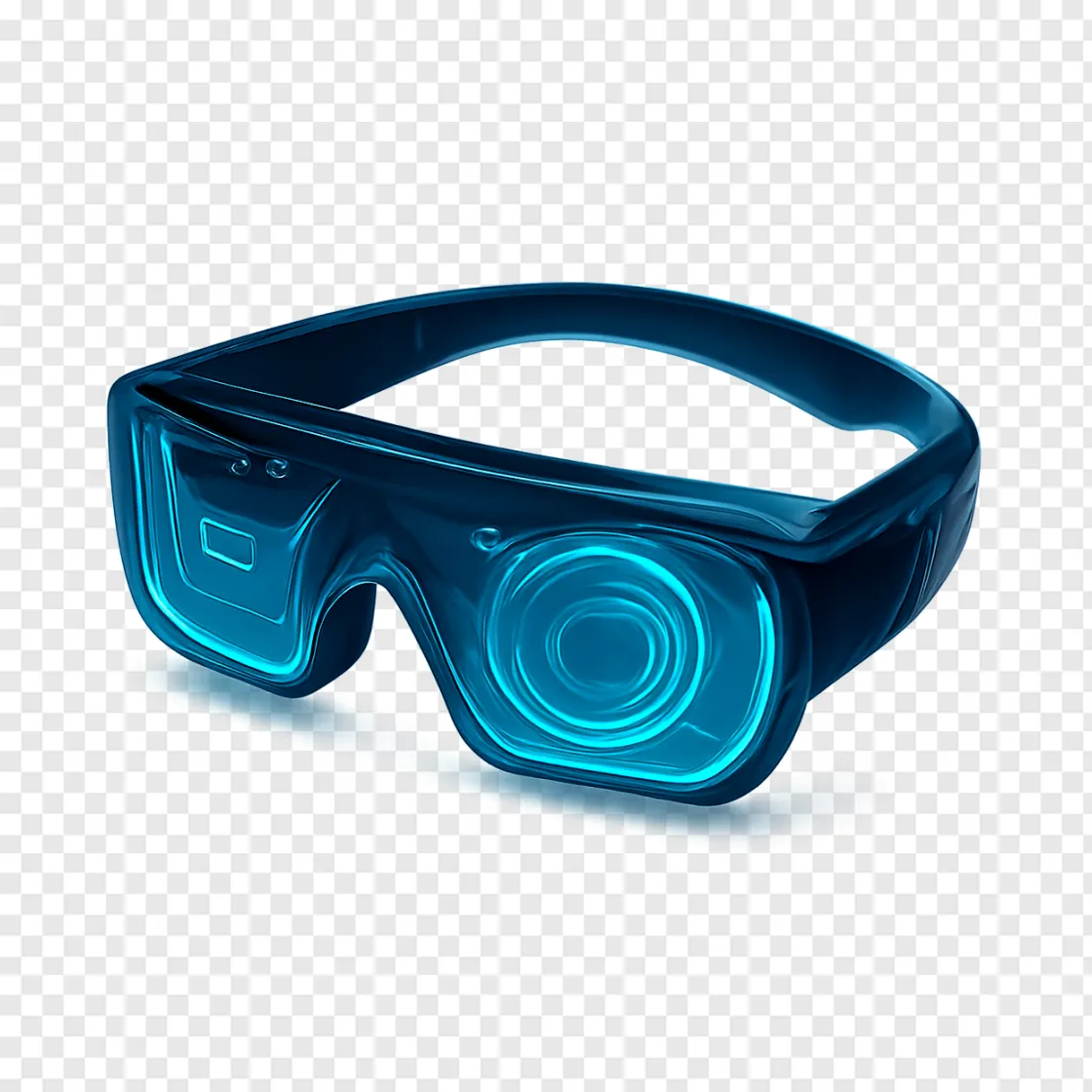 Futuristic AI Smart Glasses PNG