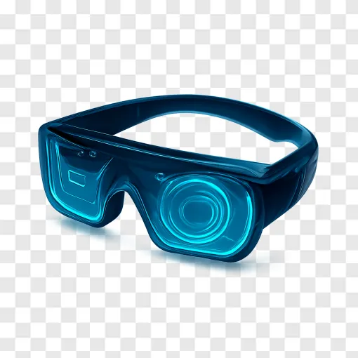 Futuristic AI Smart Glasses PNG