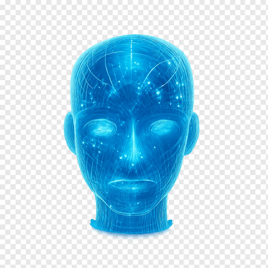 Futuristic AI Avatar PNG Transparent Image