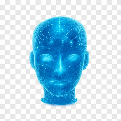 Futuristic AI Avatar PNG Transparent Image