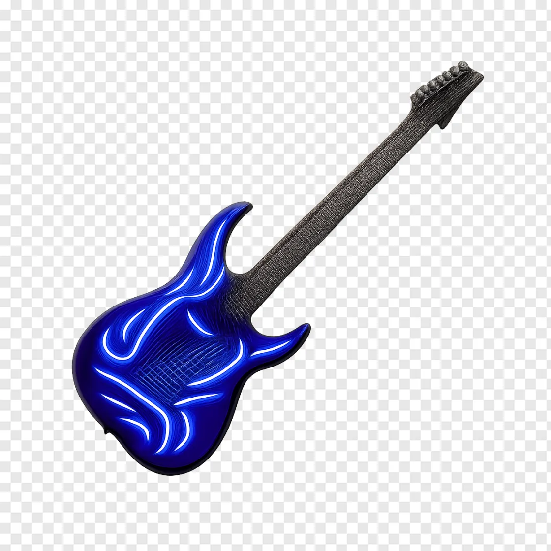 Modern Electric Guitar PNG Transparent Background