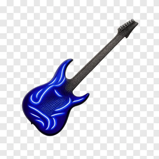 Modern Electric Guitar PNG Transparent Background
