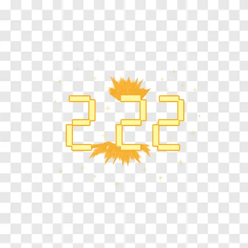 2:22 Angel Number Glowing Digital Time PNG