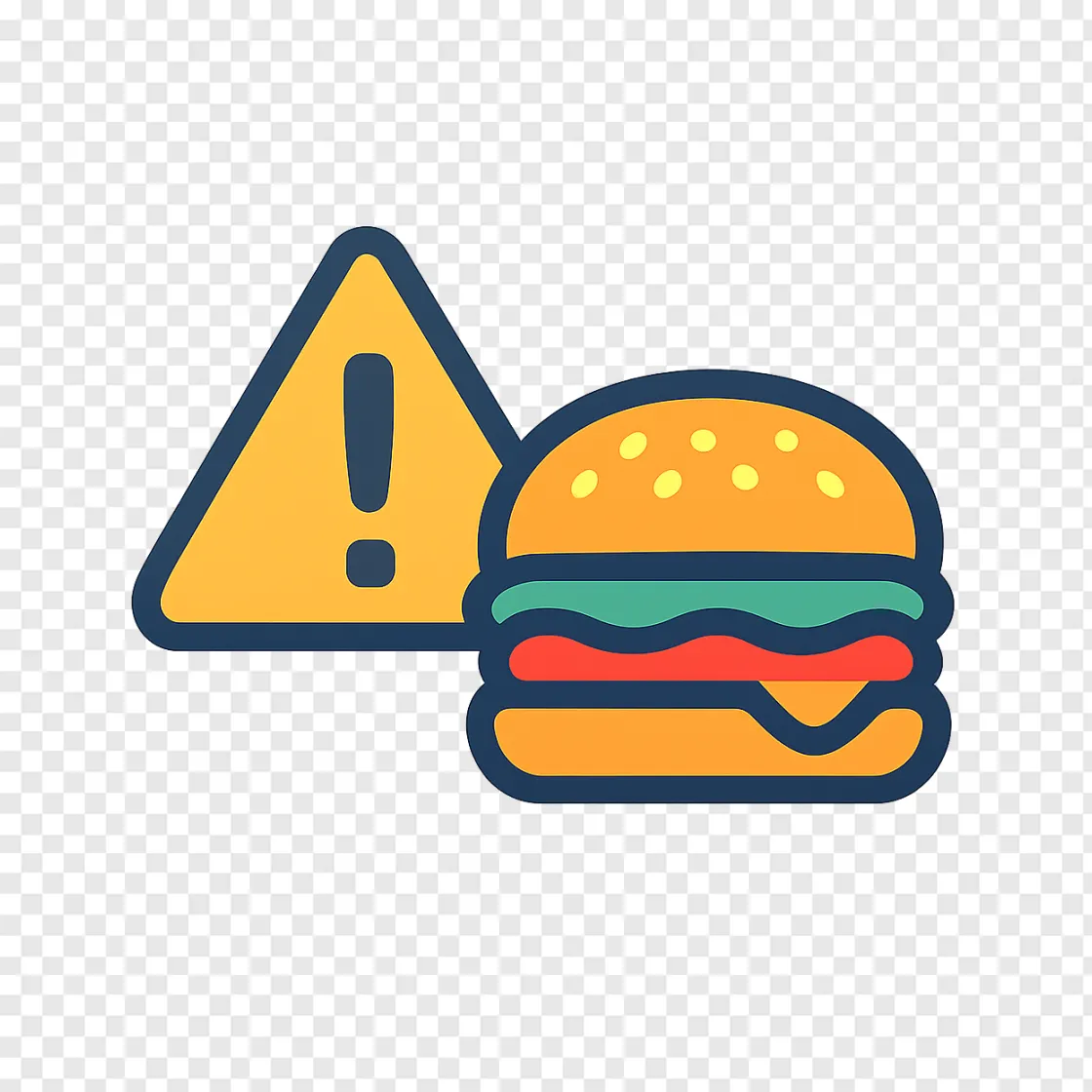 Junk Food Health Warning PNG Transparent Image