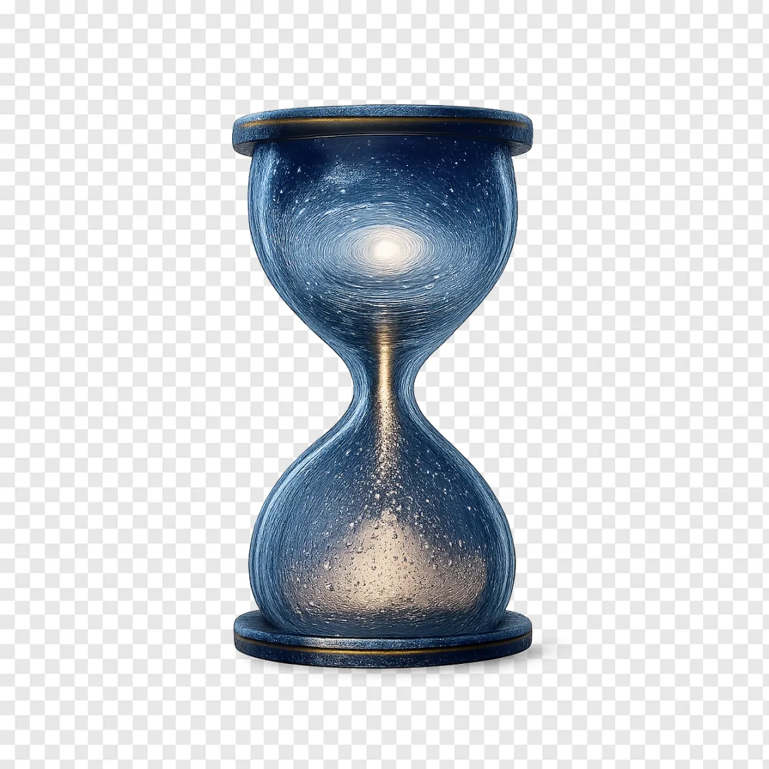 Cosmic Hourglass And Galaxy PNG For Sci-Fi Designs