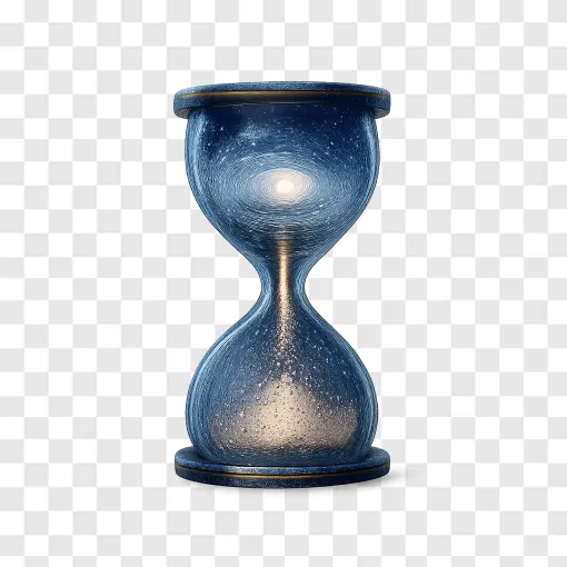 Cosmic Hourglass And Galaxy PNG For Sci-Fi Designs