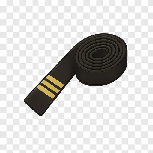 BJJ Black Belt PNG Vector Graphic
