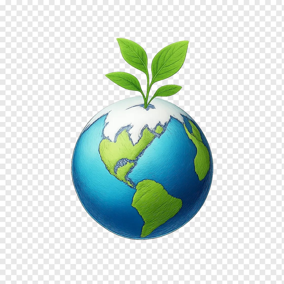 Climate Action Globe PNG Transparent Image