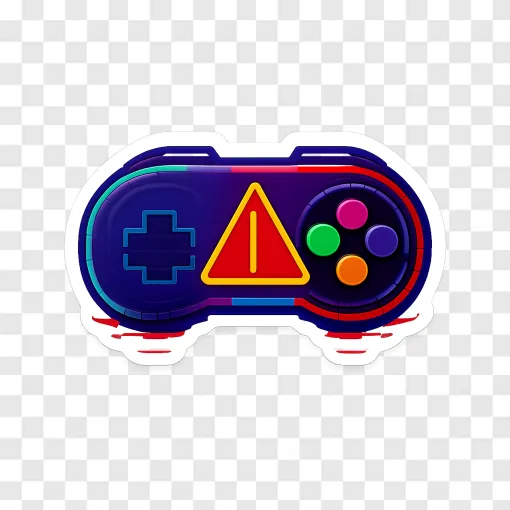Retro Video Game Controller PNG Transparent Background